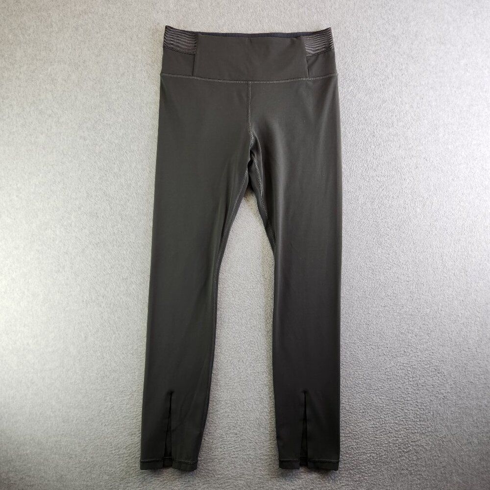 Athleta Leggings Womens L Gray Aura Split Pant Yoga Practice Buttery Soft Studio